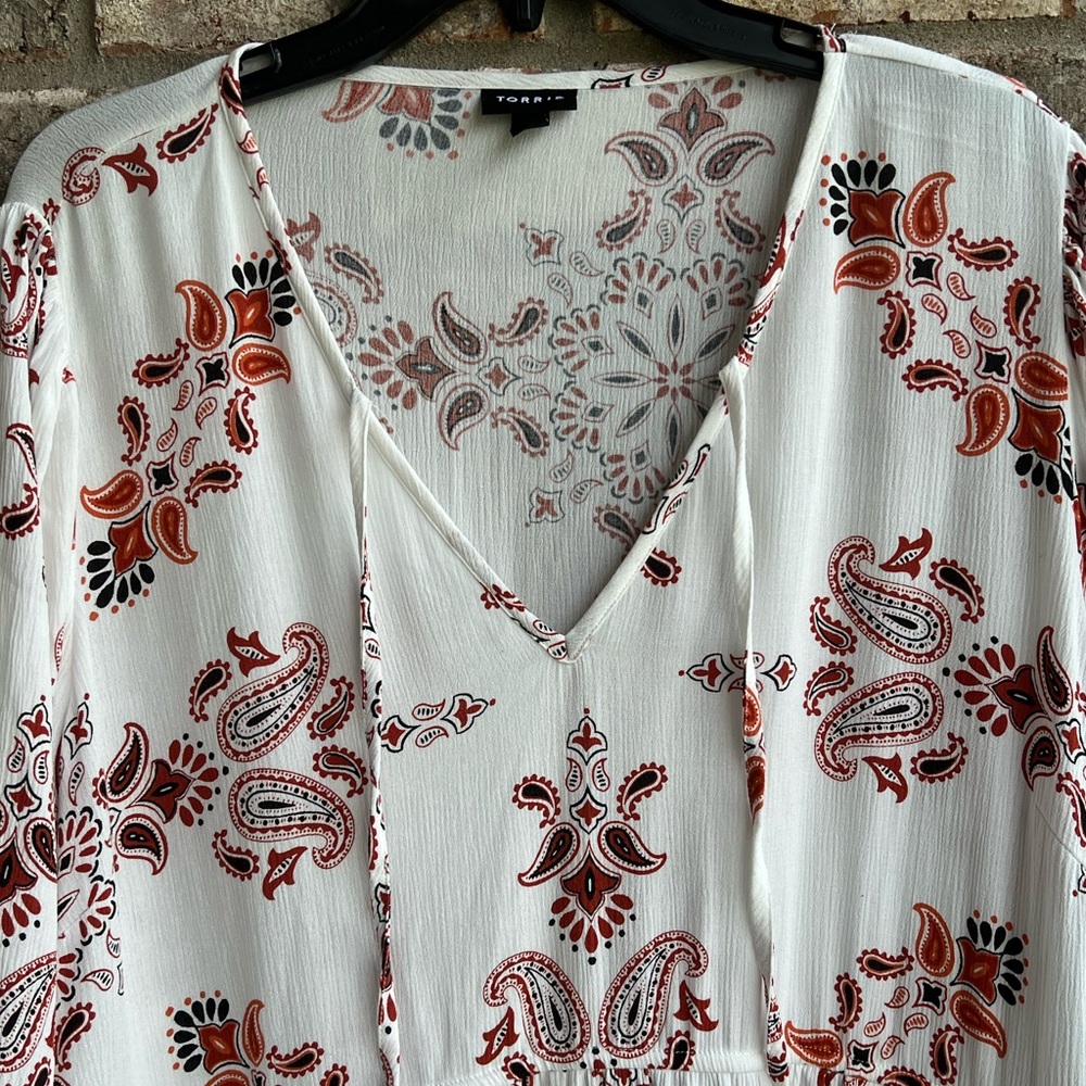 🍒💣 Torrid boho plus size tunic gauze style dress - Picture 3 of 12